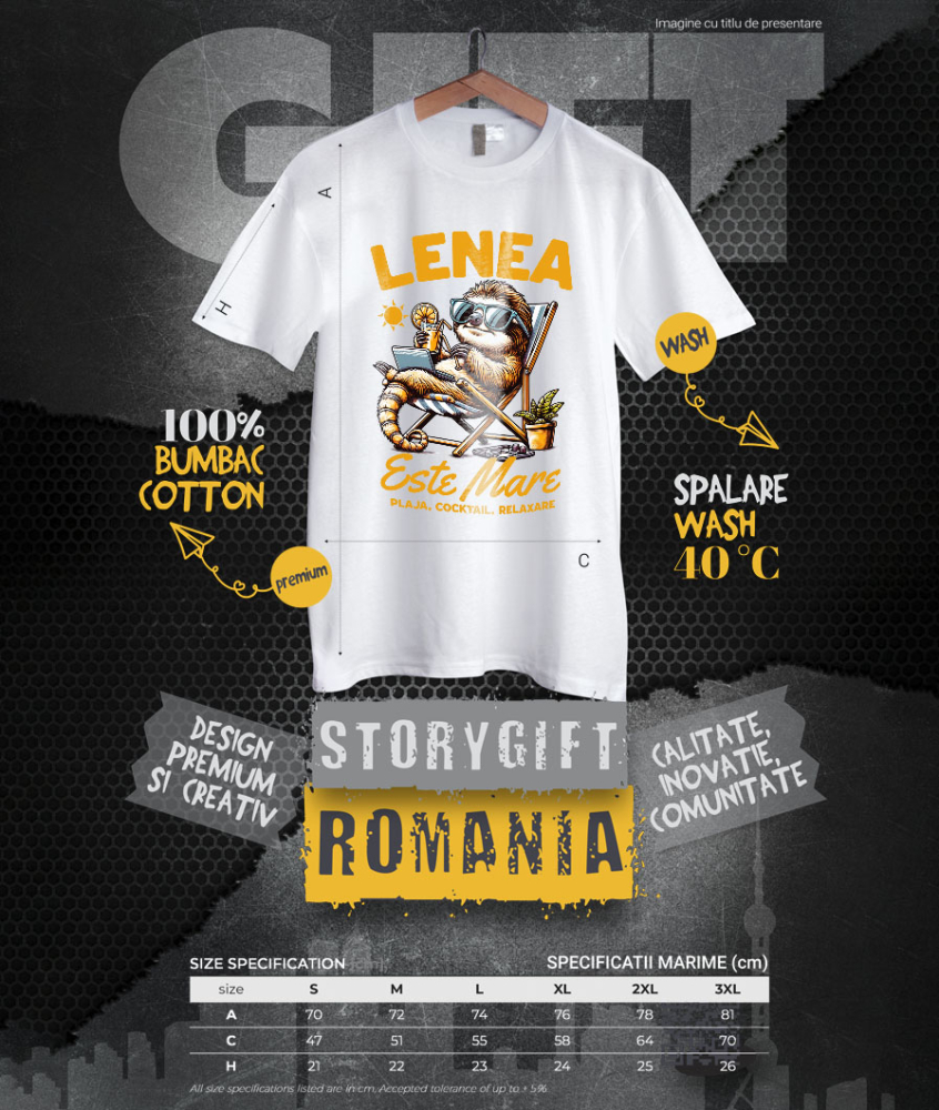 Tricou Femei, Barbati, Copii, Fata, Baiat, Unisex Personalizat Animal Leneș Pe Plajă – Cadou Personalizat Funny Pentru Familie & Prieteni [4]
