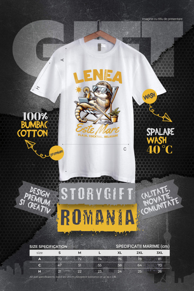 Tricou Femei, Barbati, Copii, Fata, Baiat, Unisex Personalizat Animal Leneș Pe Plajă – Cadou Personalizat Funny Pentru Familie & Prieteni [4]
