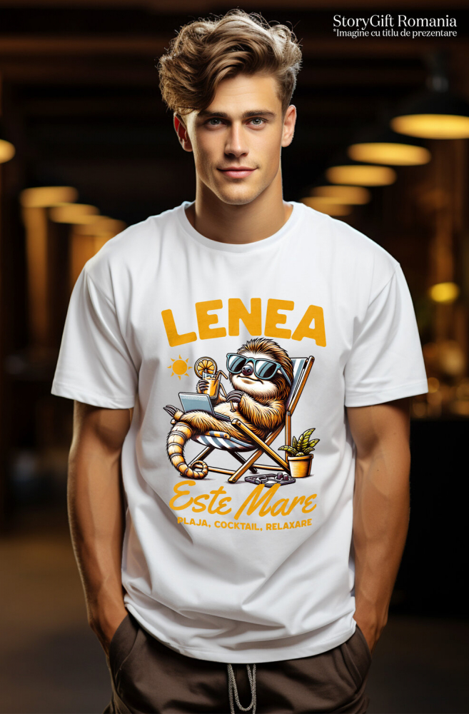 Tricou Femei, Barbati, Copii, Fata, Baiat, Unisex Personalizat Animal Leneș Pe Plajă – Cadou Personalizat Funny Pentru Familie & Prieteni [2]