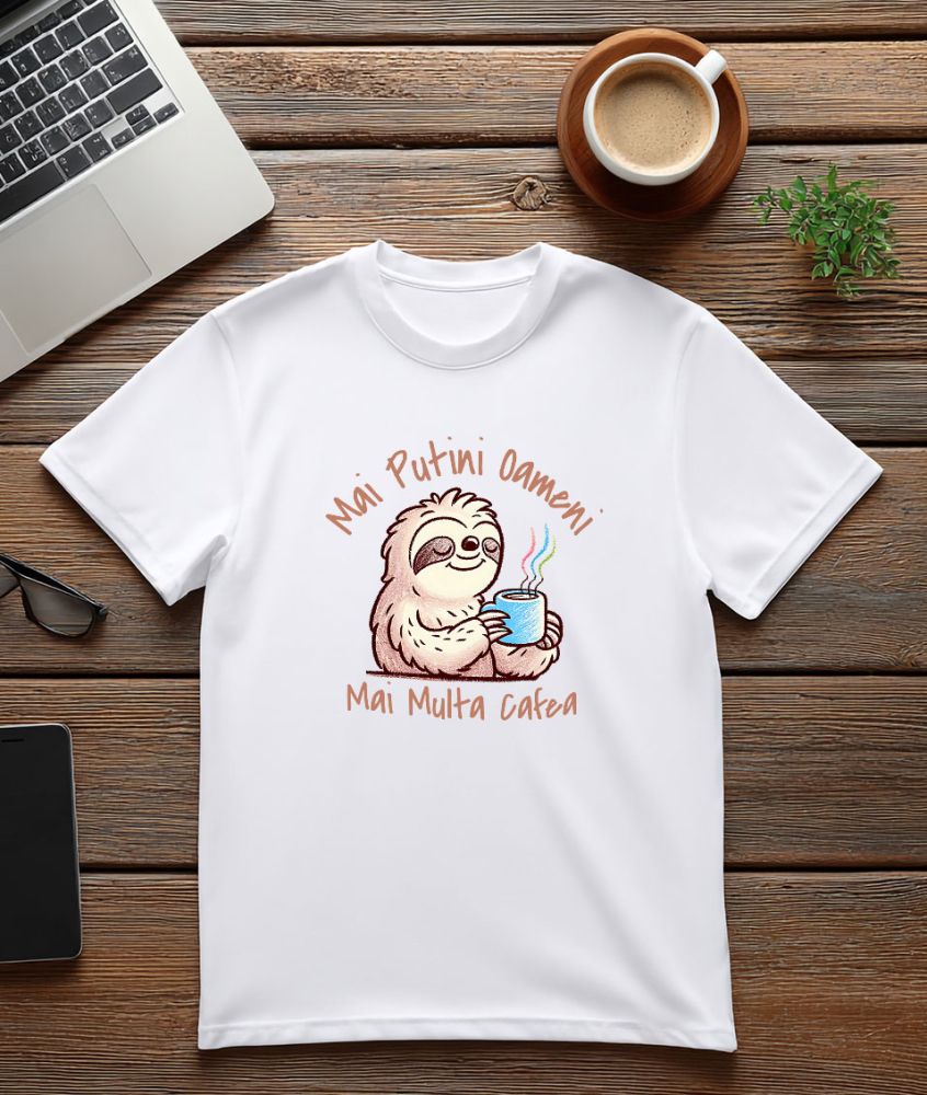 Tricou Femei, Barbati, Copii, Fata, Baiat, Unisex Personalizat „Cana Personalizată „Mai Puțini Oameni, Mai Multă Cafea” – Cadou Amuzant pentru Iubitorii de Cafea” [3]