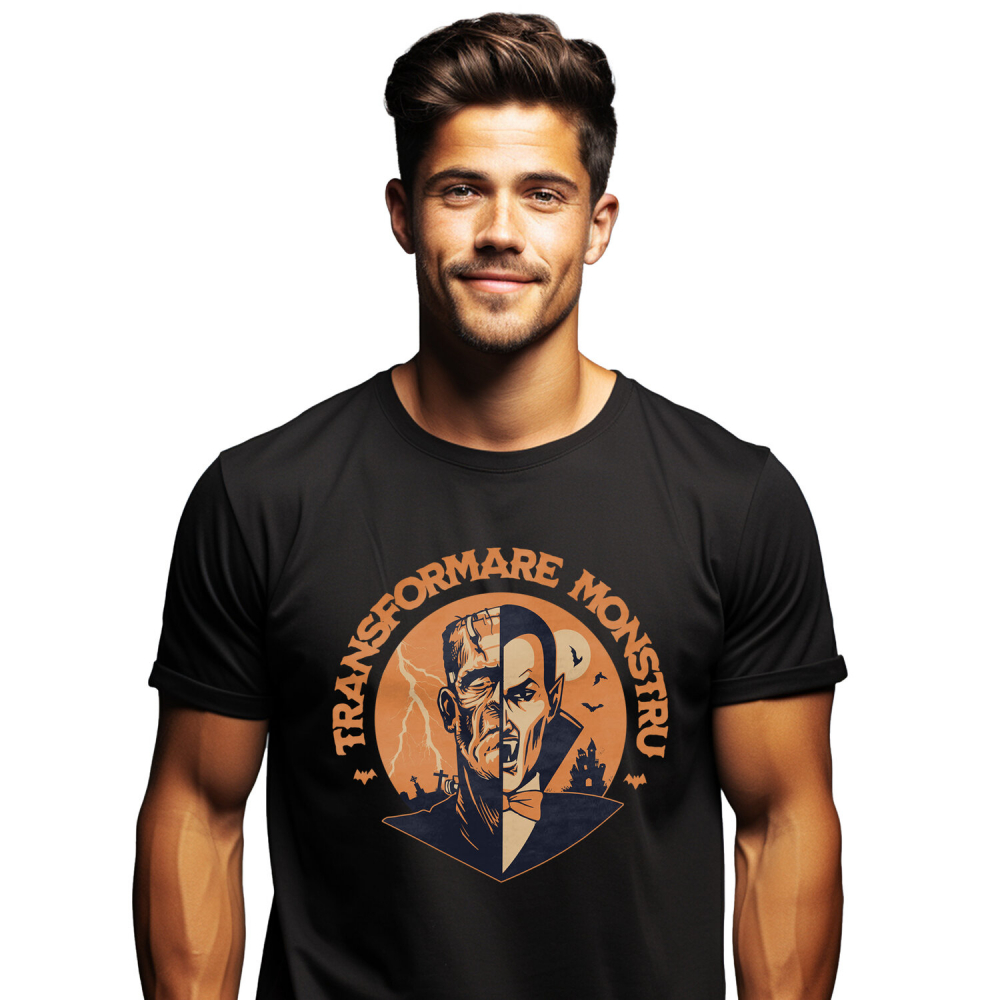 Tricou Femei, Barbati, Copii, Fata, Baiat, Unisex Personalizat Vampir și Monstru Halloween - Cadouri Personalizate cu Design Horror și Transformare [1]