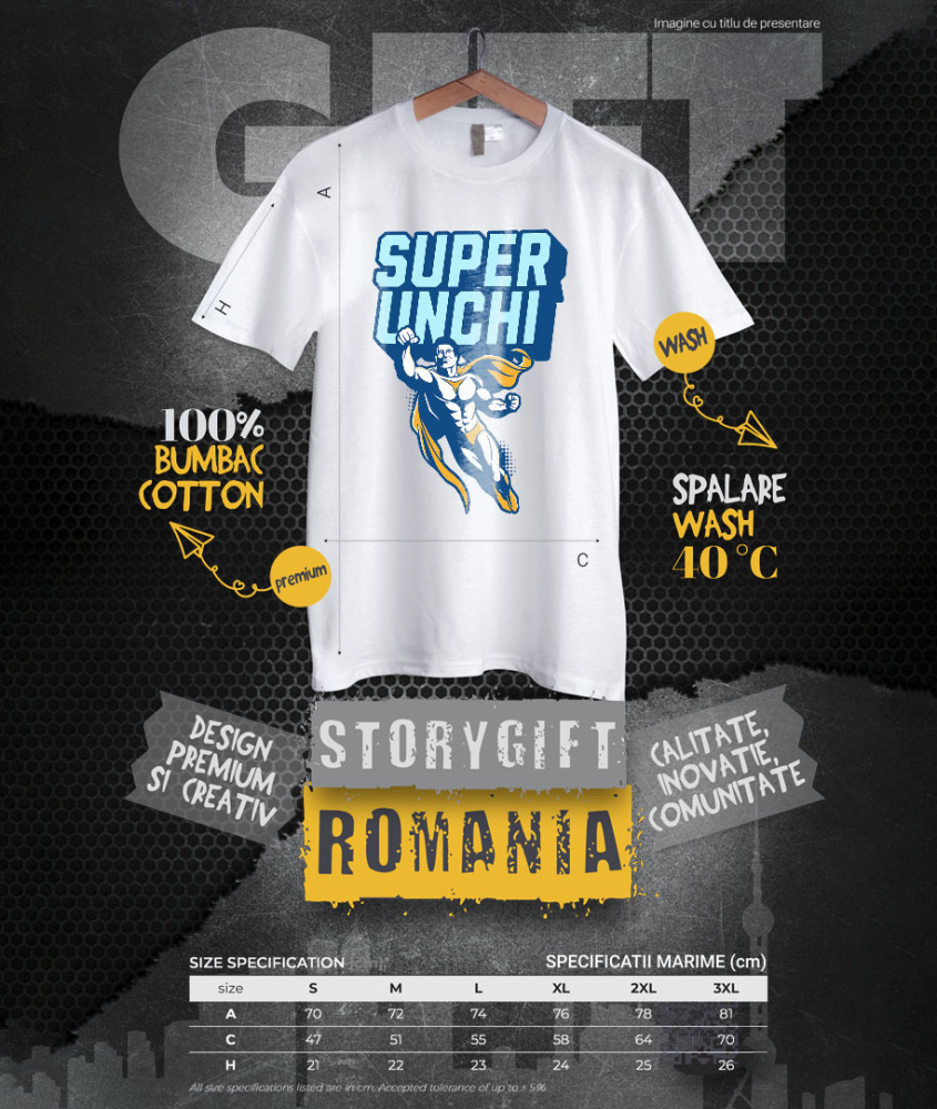 Tricou Femei, Barbati, Copii, Fata, Baiat, Unisex Personalizat Cadou Personalizat „Super-unchi” | Animatie Super Erou pentru Copii și Familie [4]