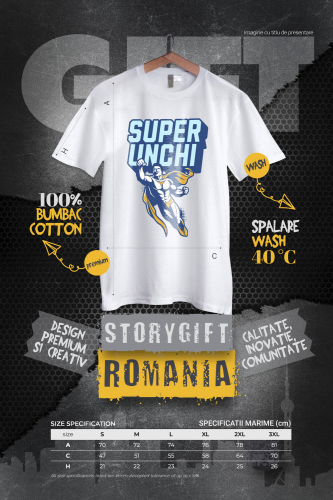 Tricou Femei, Barbati, Copii, Fata, Baiat, Unisex Personalizat Cadou Personalizat „Super-unchi” | Animatie Super Erou pentru Copii și Familie [4]