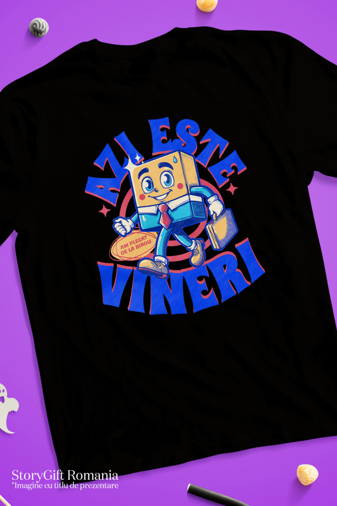 Tricou Femei, Barbati, Copii, Fata, Baiat, Unisex Personalizat Animație Veselă în Costum Elegant – Cravată, Servietă și Viața de Birou [3]