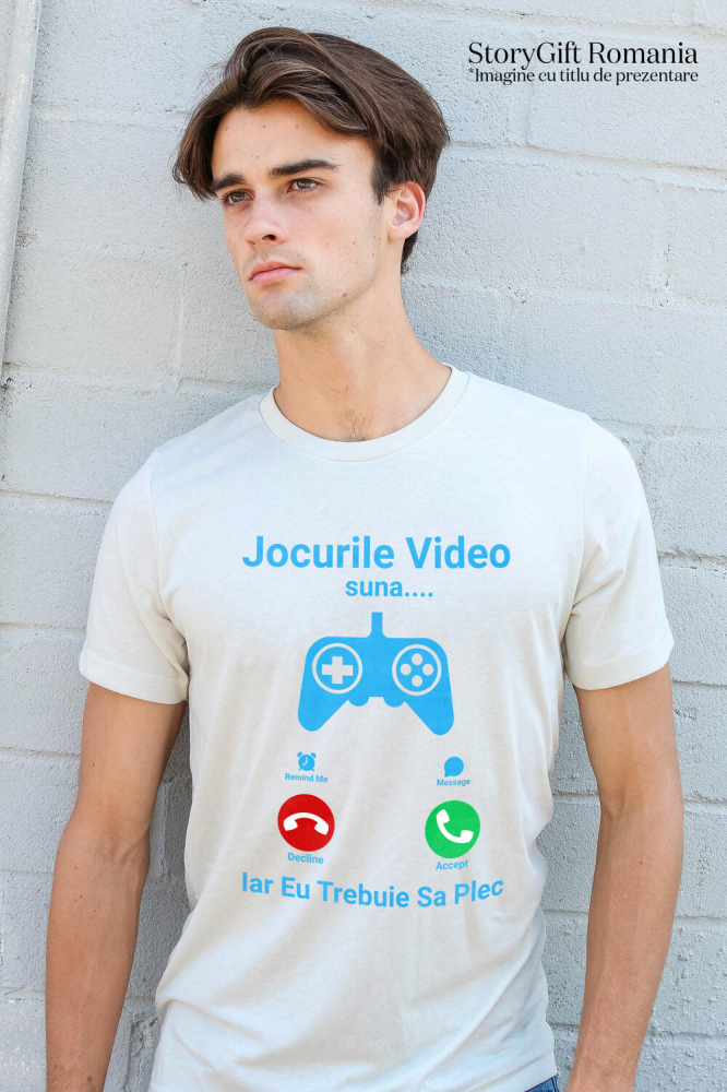 Tricou Femei, Barbati, Copii, Fata, Baiat, Unisex Personalizat Maneta Jocuri Video „Jocurile Video Sună Trebuie Să Plec” - Cadou Personalizat Gameri [2]