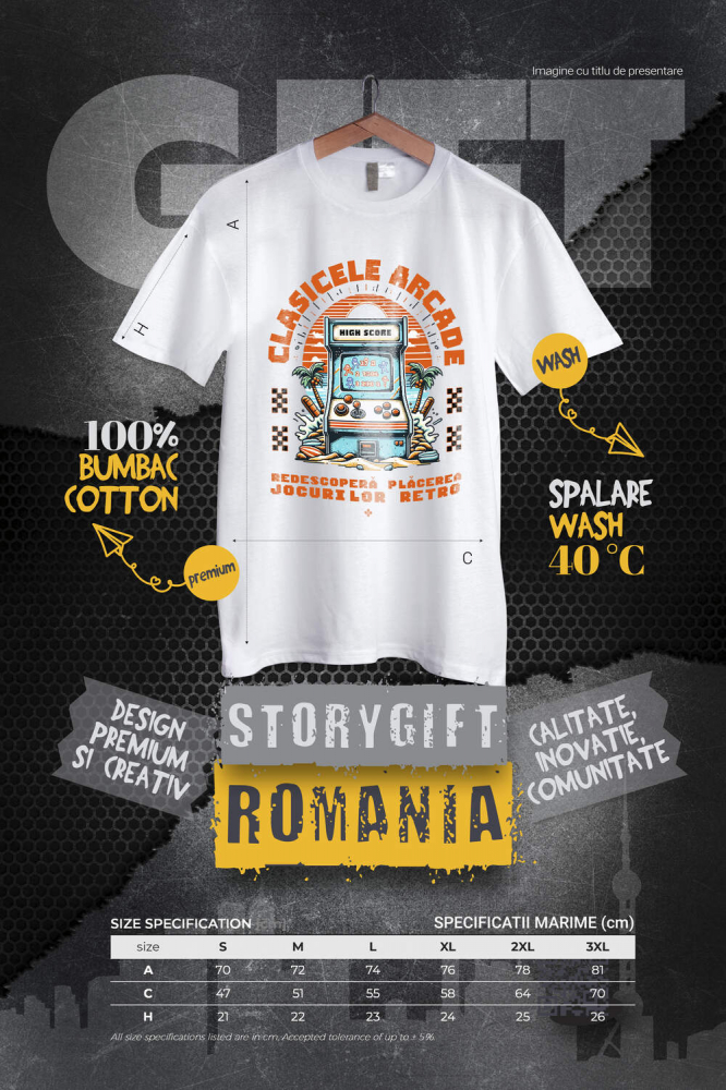 Tricou Femei, Barbati, Copii, Fata, Baiat, Unisex Personalizat Arcada Vintage Jocuri Video Retro cu Tema Plajă Tropicală - Cadou Personalizat pentru Familie și Gameri [4]