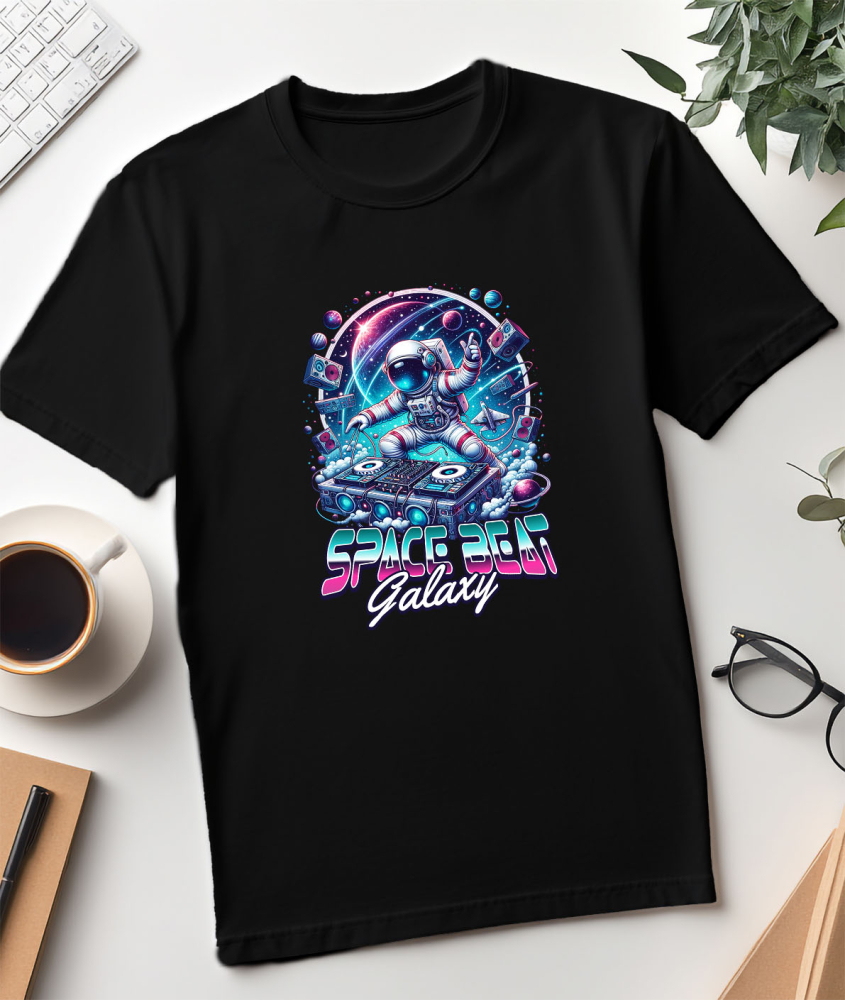 Tricou Femei, Barbati, Copii, Fata, Baiat, Unisex Personalizat Astronaut DJ în Spațiu - Petrecere Cosmică - Produse Personalizate Unice [3]