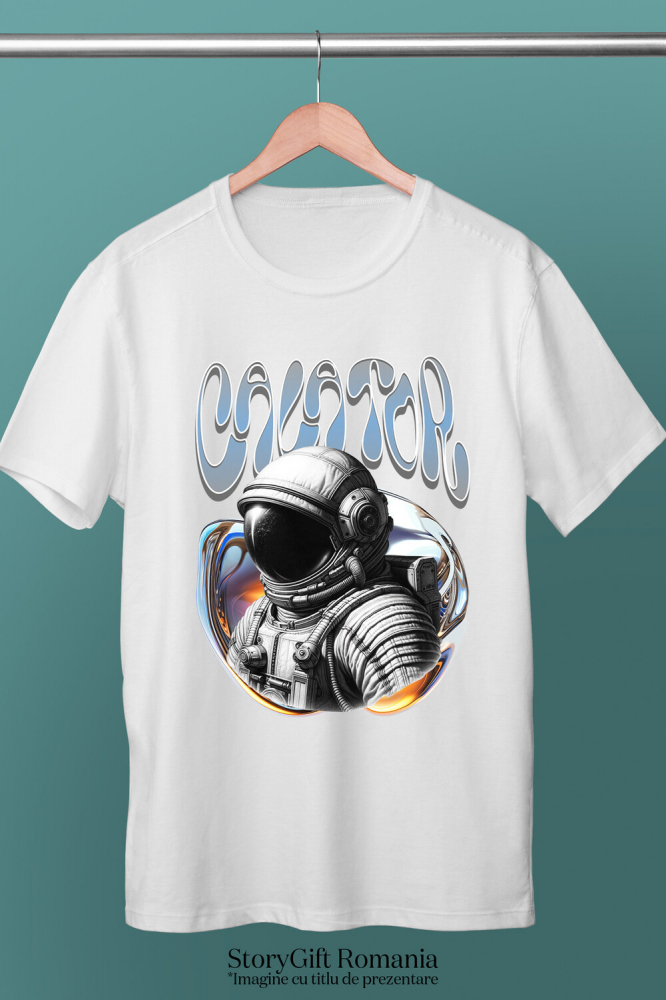 Tricou Femei, Barbati, Copii, Fata, Baiat, Unisex Personalizat "Astronaut Costum Spațial și Artă Abstractă - Produse Personalizate pentru Familie, Copii, Tati și Prieteni" [3]