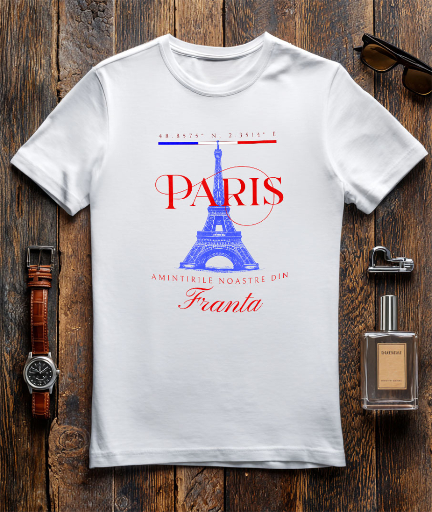 Tricou Femei, Barbati, Copii, Fata, Baiat, Unisex Personalizat Tricou Personalizat Paris - „Amintirile Noastre” | Cadouri pentru Călători [3]