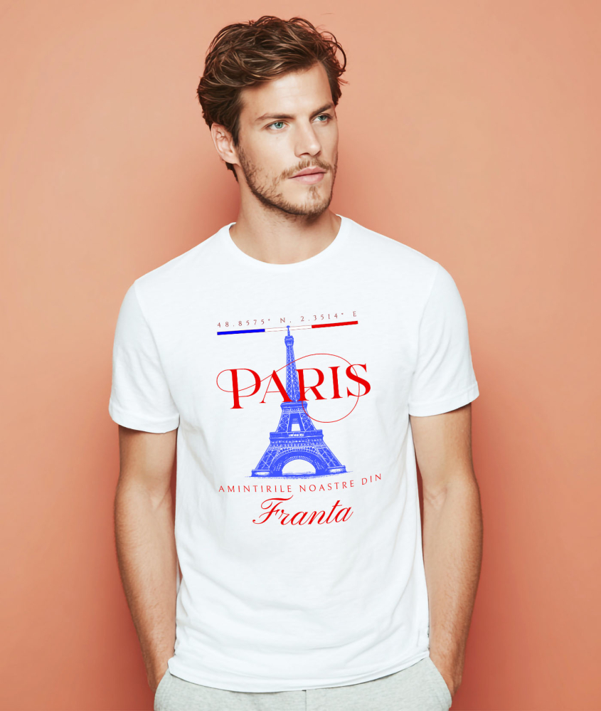 Tricou Femei, Barbati, Copii, Fata, Baiat, Unisex Personalizat Tricou Personalizat Paris - „Amintirile Noastre” | Cadouri pentru Călători [2]