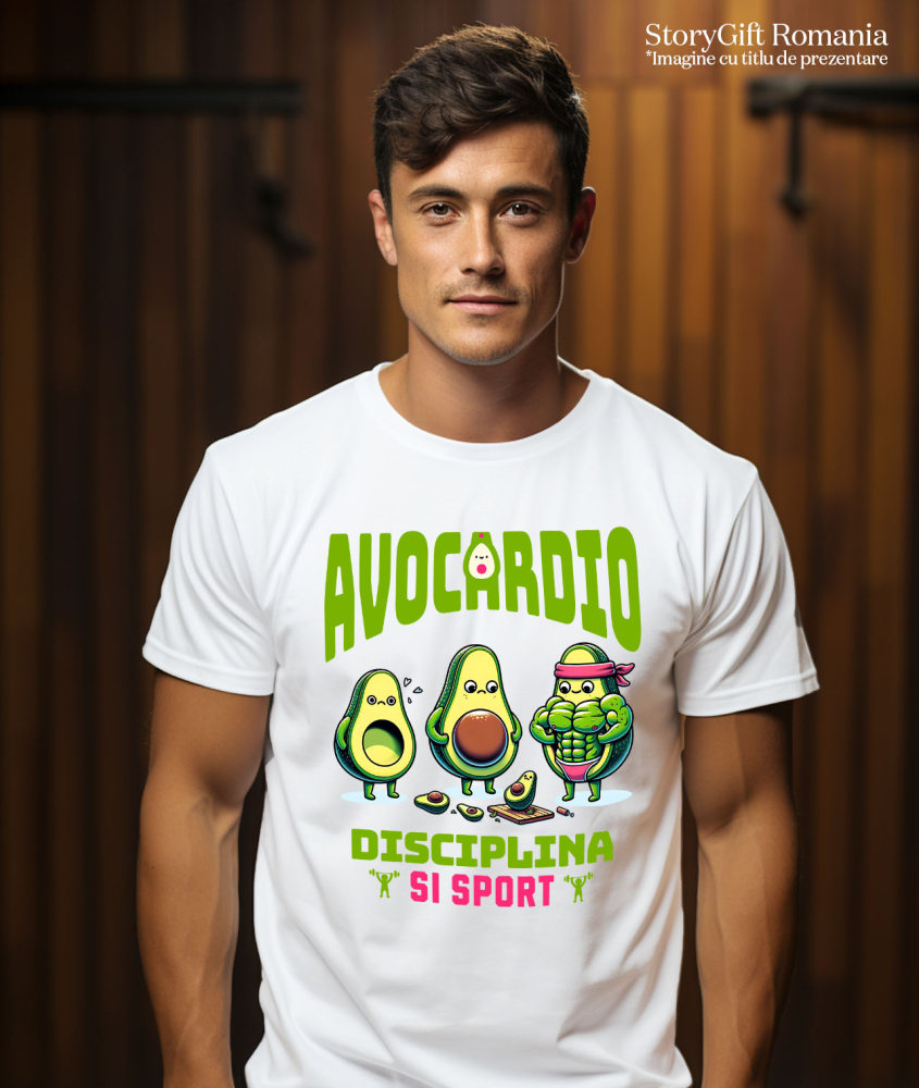 Tricou Femei, Barbati, Copii, Fata, Baiat, Unisex Personalizat : Avocado și Evoluția Fitness – Motivație și Disciplină pentru Sportivi [2]