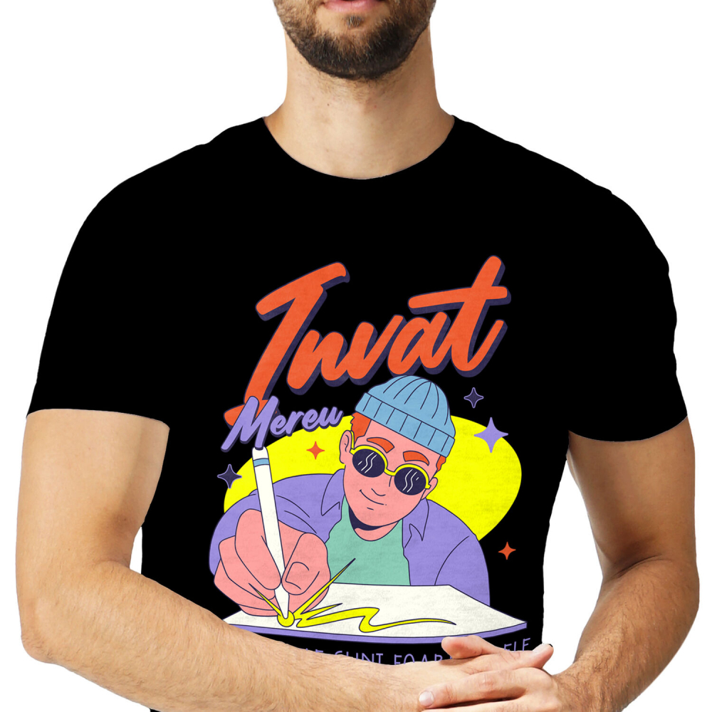 Tricou Femei, Barbati, Copii, Fata, Baiat, Unisex Personalizat Tricou Personalizat Băiat Hip Hop – "Învăț Mereu, Examenele Sunt Foarte Grele" | Cadou pentru Studenți și Iubitori de Educație [1]