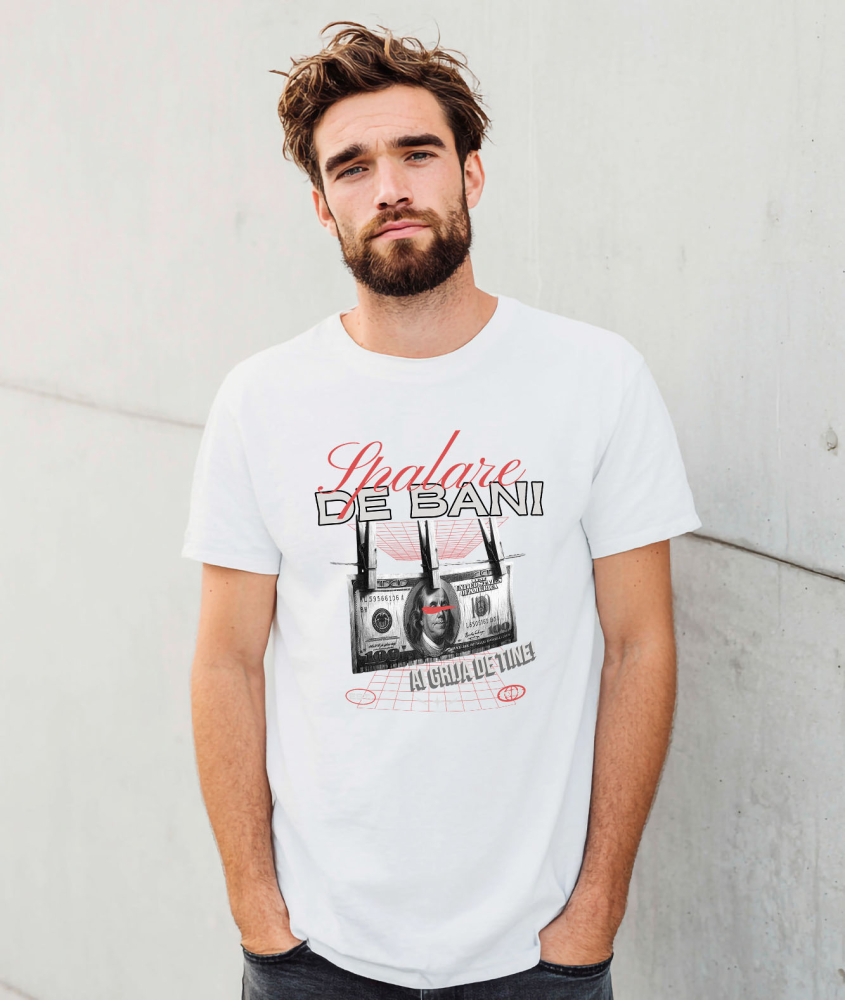 Tricou Femei, Barbati, Copii, Fata, Baiat, Unisex Personalizat Bancnota 100 Dolari în Cârlige – Design Amuzant și Personalizat [2]