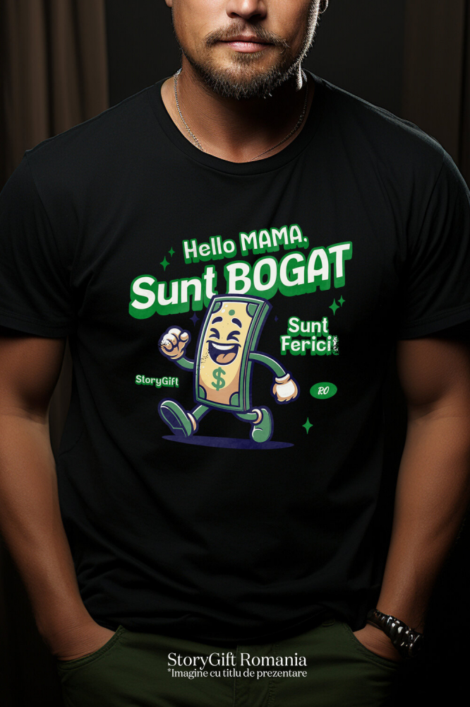 Tricou Femei, Barbati, Copii, Fata, Baiat, Unisex Personalizat Bancnota Verde Dolar Vesela - Cadou Personalizat Haios pentru Familie și Prieteni [2]