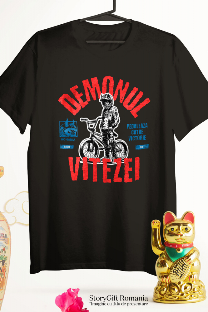 Tricou Femei, Barbati, Copii, Fata, Baiat, Unisex Personalizat Demonul Vitezei pe BMX - Tricou Personalizat pentru Iubitorii de Adrenalină [3]