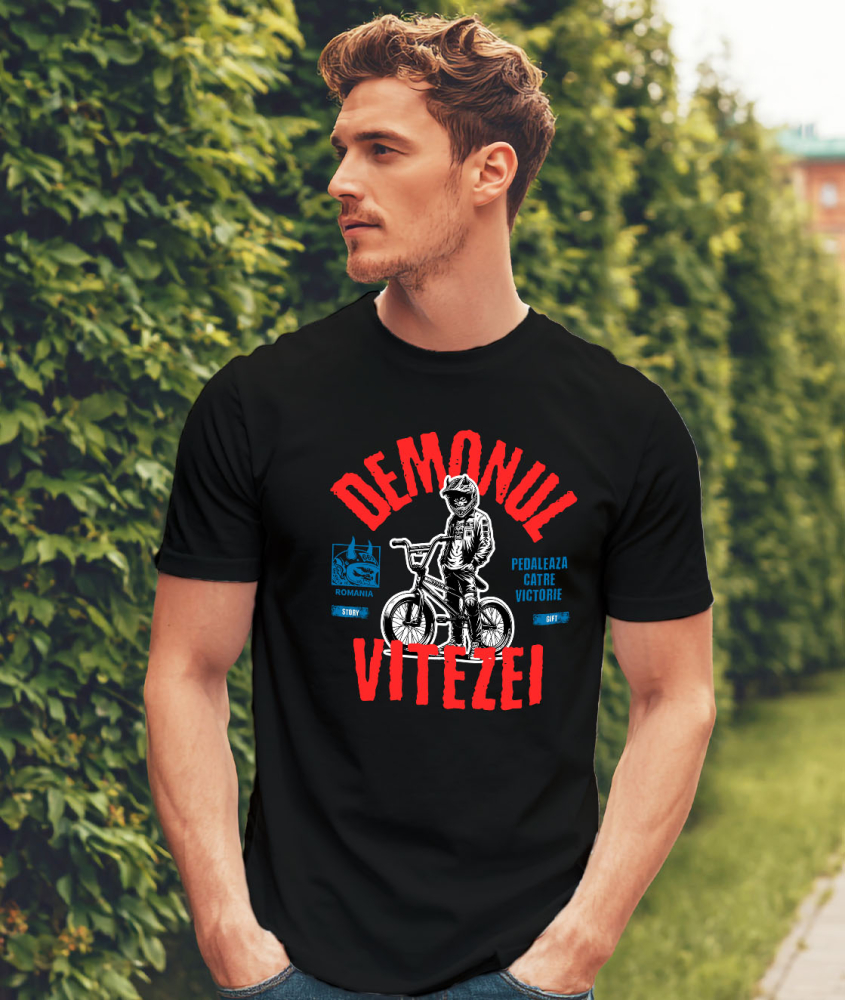 Tricou Femei, Barbati, Copii, Fata, Baiat, Unisex Personalizat Demonul Vitezei pe BMX - Tricou Personalizat pentru Iubitorii de Adrenalină [2]