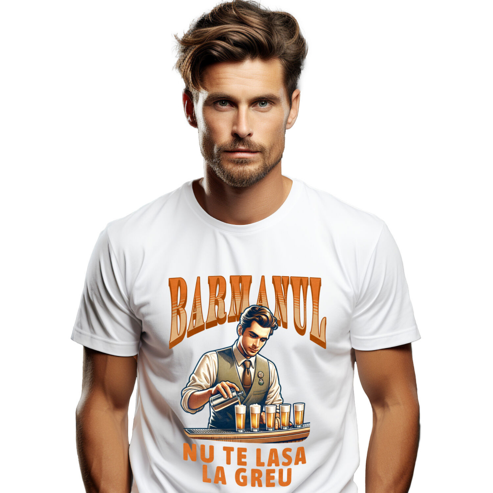 Tricou Femei, Barbati, Copii, Fata, Baiat, Unisex Personalizat Bărbat cu Vestă și Cravată, Shoturi de Alcool – Cadou Horeca [1]