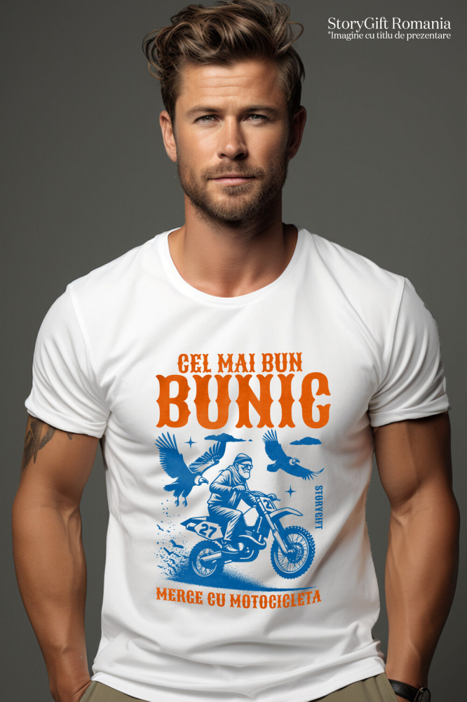Tricou Femei, Barbati, Copii, Fata, Baiat, Unisex Personalizat Motocross și Adrenalină – Bărbat pe Motor de Curse în Natură [2]