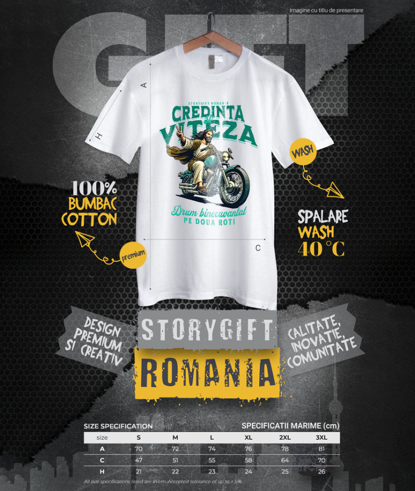 Tricou Femei, Barbati, Copii, Fata, Baiat, Unisex Personalizat Biker cu Stil Divin – Pasiune și Libertate pe Motocicletă [4]