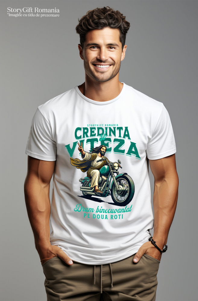 Tricou Femei, Barbati, Copii, Fata, Baiat, Unisex Personalizat Biker cu Stil Divin – Pasiune și Libertate pe Motocicletă [2]