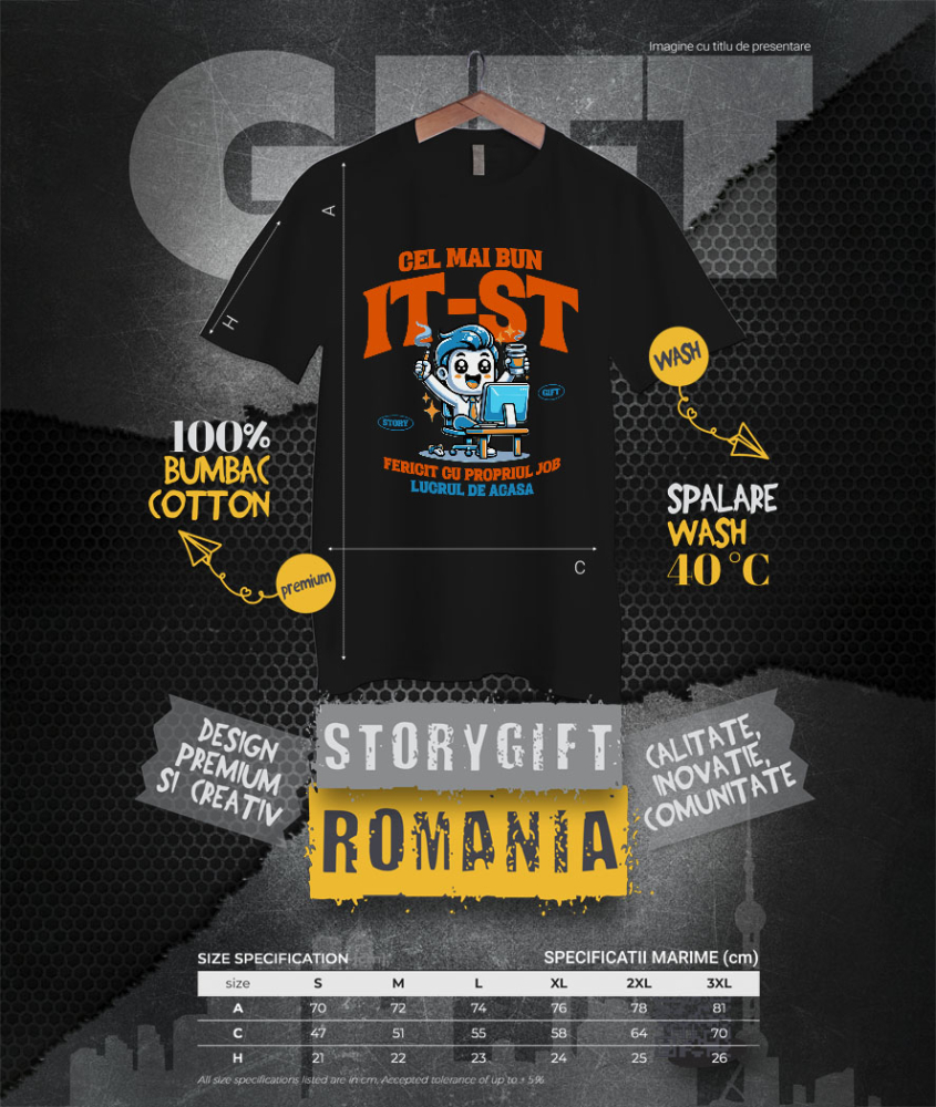 Tricou Femei, Barbati, Copii, Fata, Baiat, Unisex Personalizat Bărbat IT Lucru de Acasă – Design Amuzant pentru Programatori și Freelanceri [4]