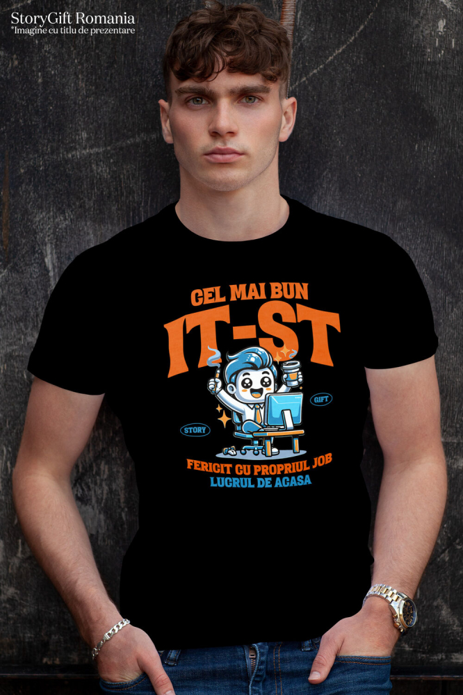 Tricou Femei, Barbati, Copii, Fata, Baiat, Unisex Personalizat Bărbat IT Lucru de Acasă – Design Amuzant pentru Programatori și Freelanceri [2]