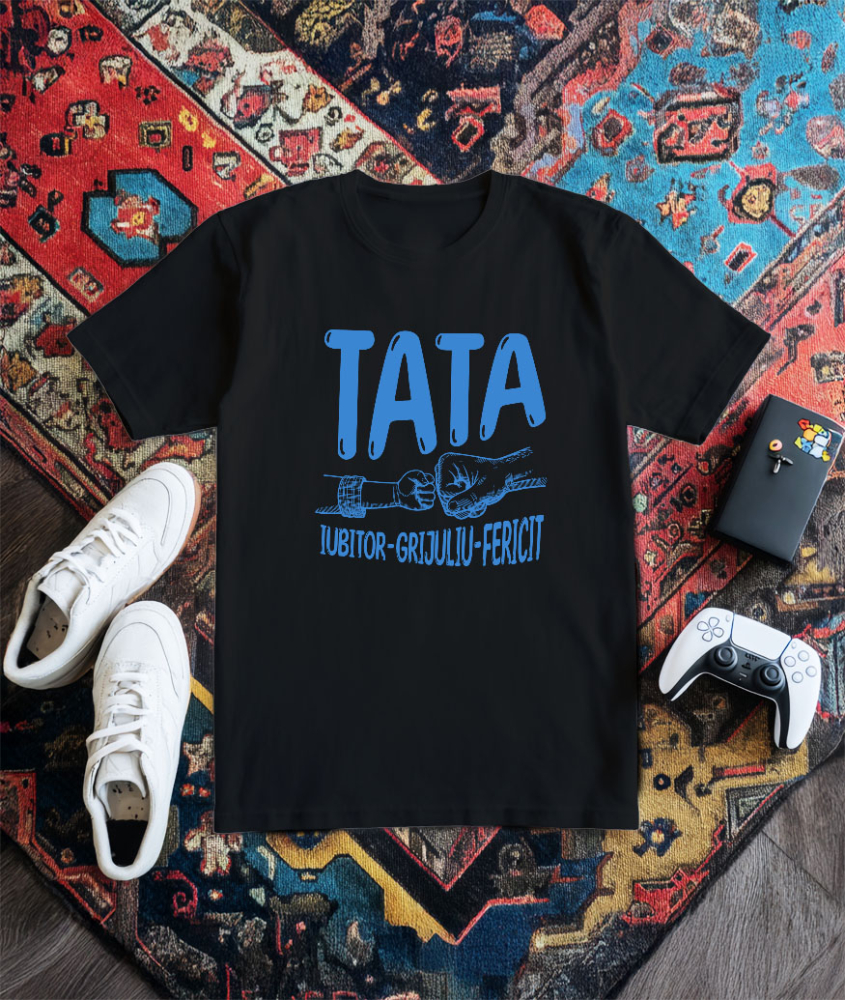 Tricou Femei, Barbati, Copii, Fata, Baiat, Unisex Personalizat Cadou Personalizat „Bătăie De Pumn” pentru Tata Iubitor și Grijuliu | Mesaje Emoționante pentru Familie [3]