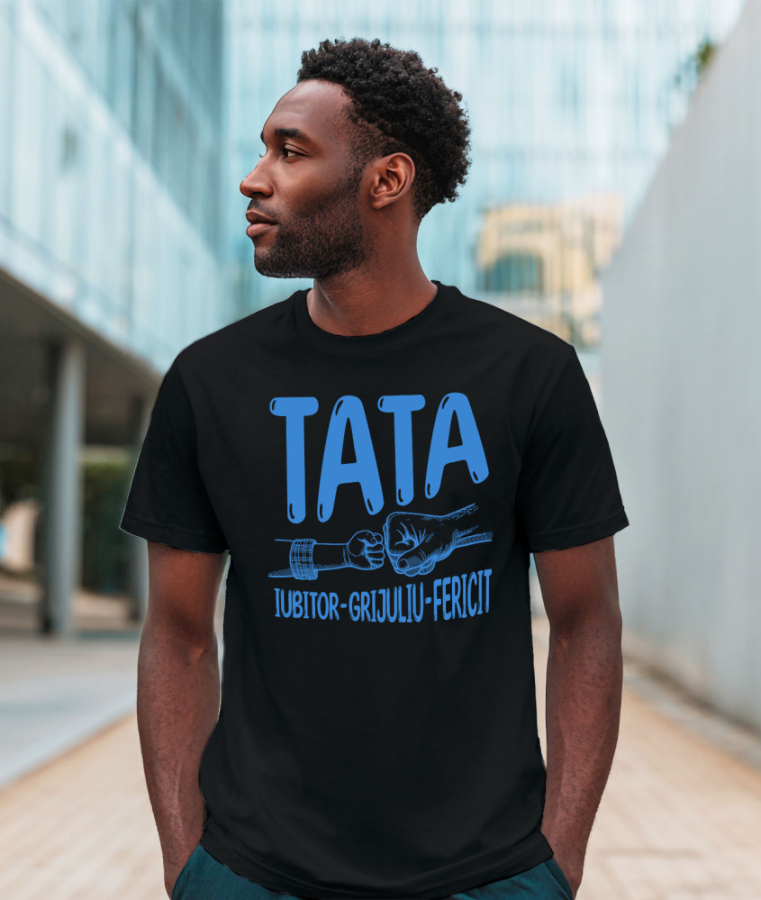 Tricou Femei, Barbati, Copii, Fata, Baiat, Unisex Personalizat Cadou Personalizat „Bătăie De Pumn” pentru Tata Iubitor și Grijuliu | Mesaje Emoționante pentru Familie [2]