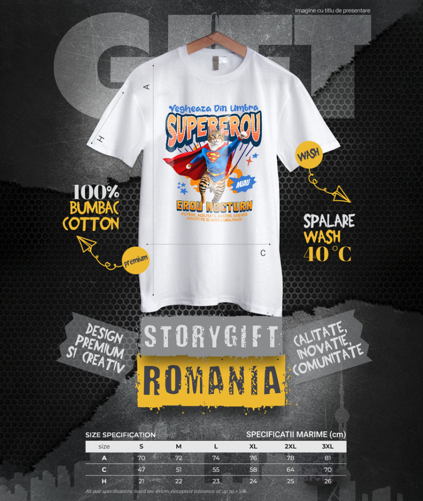 Tricou Femei, Barbati, Copii, Fata, Baiat, Unisex Personalizat Pisică Bengal Supererou – Design Personalizat pentru Iubitorii de Animale și Familie [4]