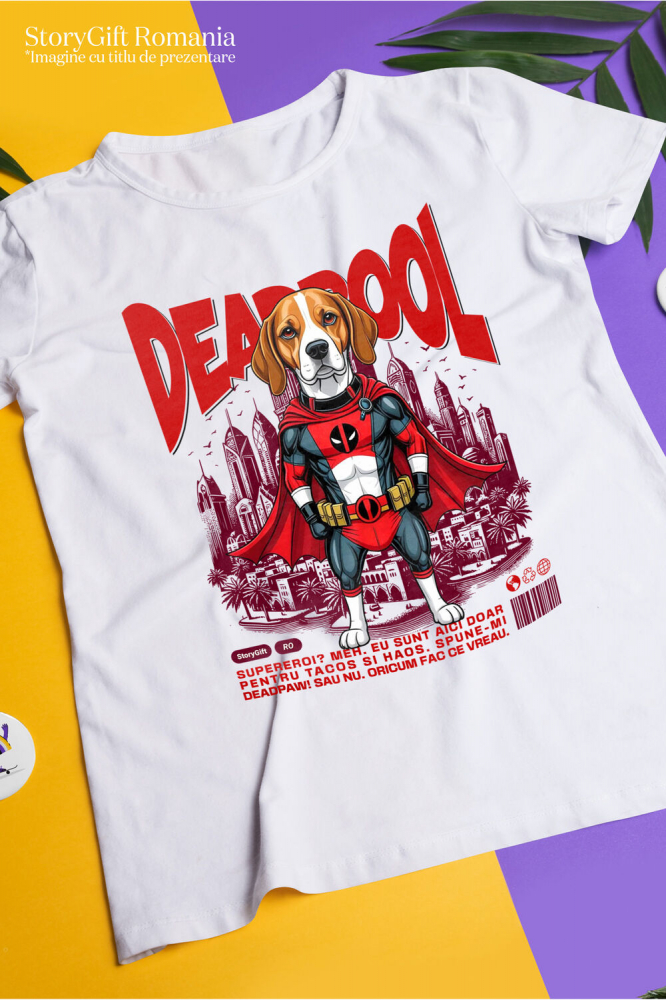 Tricou Femei, Barbati, Copii, Fata, Baiat, Unisex Personalizat Boxer în Costum Deadpool - Cadou Personalizat pentru Copii și Familie [3]