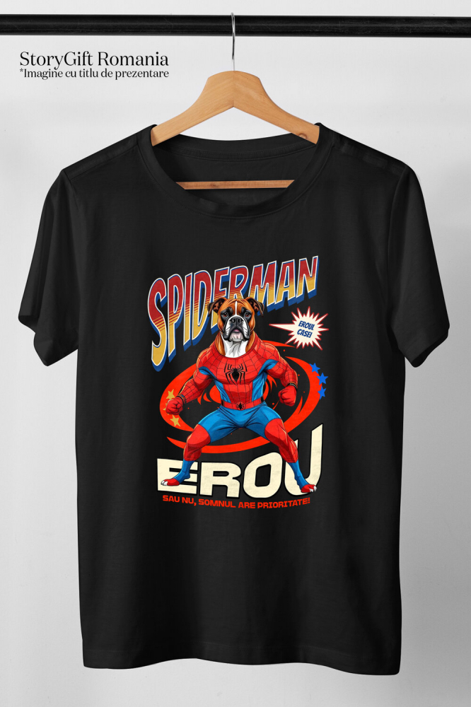 Tricou Femei, Barbati, Copii, Fata, Baiat, Unisex Personalizat Boxer în Costum Spider-Man - Cadou Personalizat pentru Copii și Familie [3]