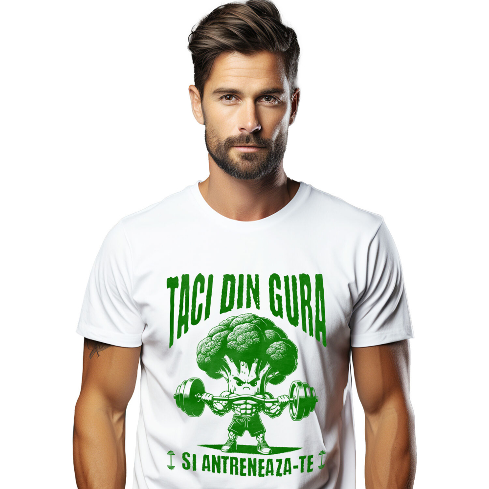 Tricou Femei, Barbati, Copii, Fata, Baiat, Unisex Personalizat Brocoli Puternic - Tricou Personalizat Motivațional pentru Sportivi și Prieteni [1]