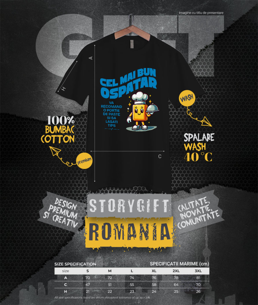 Tricou Femei, Barbati, Copii, Fata, Baiat, Unisex Personalizat Bucată De Unt Cu Pălărie De Chef | Cadou Amuzant Pentru Iubitorii De Gastronomie [4]