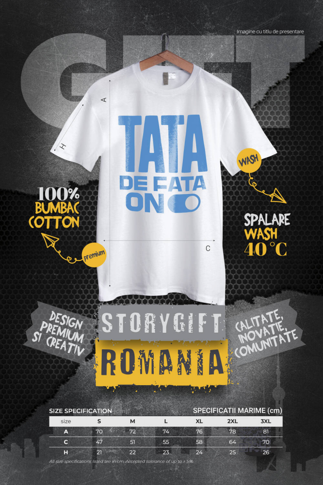 Tricou Femei, Barbati, Copii, Fata, Baiat, Unisex Personalizat Cadouri Personalizate Tata și Fiica | Buton ON/OFF Iubire, Mesaje de Iubire și Familie [4]