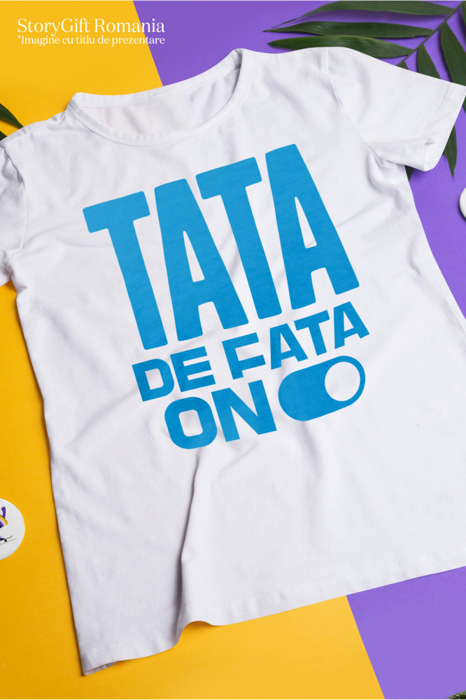 Tricou Femei, Barbati, Copii, Fata, Baiat, Unisex Personalizat Cadouri Personalizate Tata și Fiica | Buton ON/OFF Iubire, Mesaje de Iubire și Familie [3]
