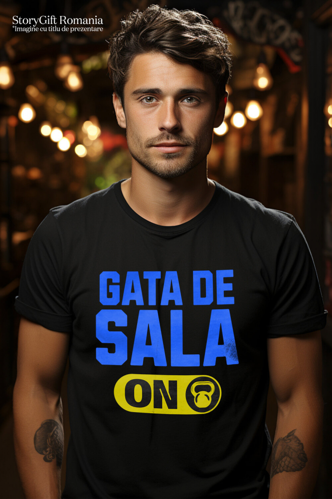 Tricou Femei, Barbati, Copii, Fata, Baiat, Unisex Personalizat Buton ON OFF Gantera Sport Motivational - Cadouri Personalizate pentru Familie, Copii și Tati [2]