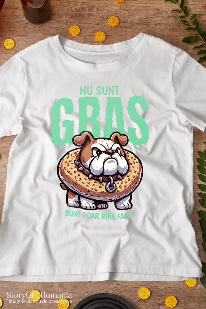 Tricou Femei, Barbati, Copii, Fata, Baiat, Unisex Personalizat „Câine Furios cu Gogoasă Glazurată – Cadou Personalizat Haios pentru Iubitorii de Câini și Amatorii de Umor” [3]