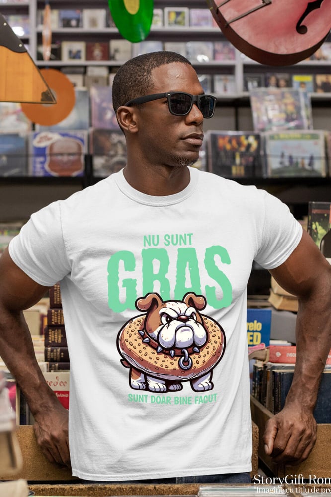 Tricou Femei, Barbati, Copii, Fata, Baiat, Unisex Personalizat „Câine Furios cu Gogoasă Glazurată – Cadou Personalizat Haios pentru Iubitorii de Câini și Amatorii de Umor” [2]