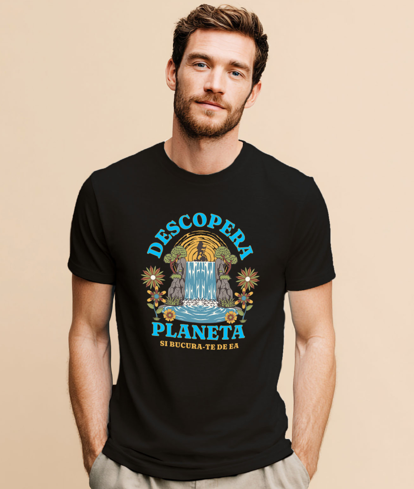 Tricou Femei, Barbati, Copii, Fata, Baiat, Unisex Personalizat "Cascada Natura Aventura Călător pe Stâncă – Cadouri pentru iubitorii de natură și călătorii" [2]