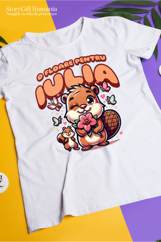 Tricou Femei, Barbati, Copii, Fata, Baiat, Unisex Personalizat Tricou Personalizat Castor Romantic – Cadou pentru Iubirea Ta | Dragobete și Valentine's Day [3]