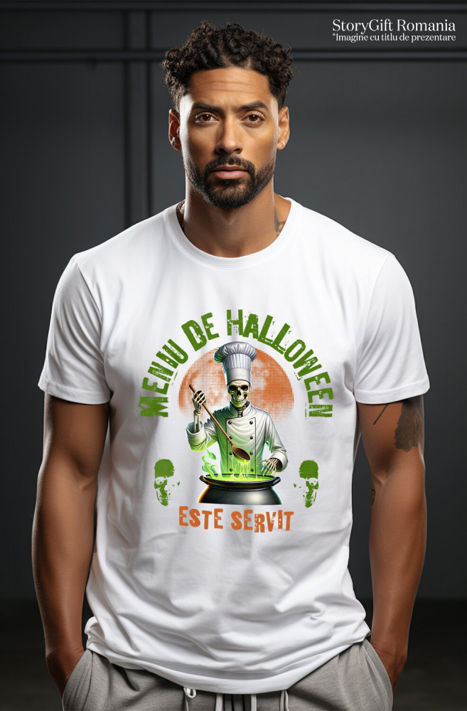 Tricou Femei, Barbati, Copii, Fata, Baiat, Unisex Personalizat Bucătar cu Oală Mare și Poțiune Magică | Meniu De Halloween | Cadou Personalizat Halloween [2]