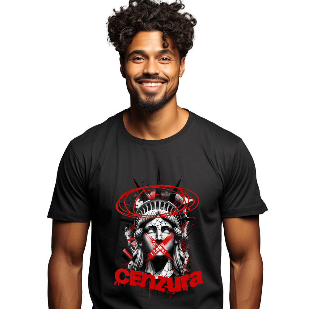 Tricou Femei, Barbati, Copii, Fata, Baiat, Unisex Personalizat Chip Statuia Libertății – Cadou Personalizat Cenzura New York Arta Modernă [1]