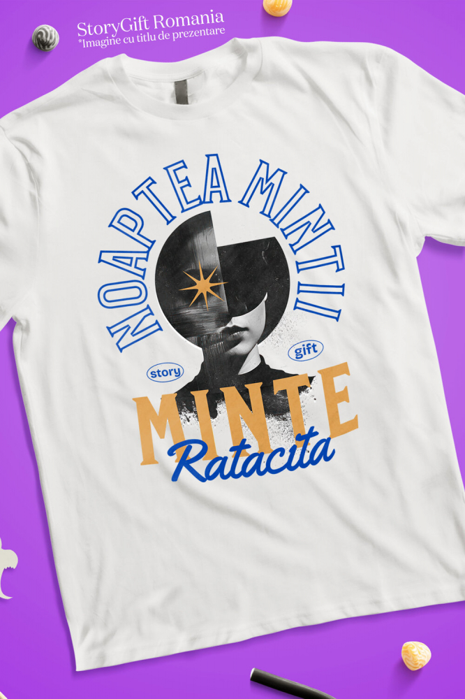 Tricou Femei, Barbati, Copii, Fata, Baiat, Unisex Personalizat Chip Feminin cu Stea Strălucitoare - „Noaptea Minții, Minte Rătăcită” - Cadou Motivațional [3]