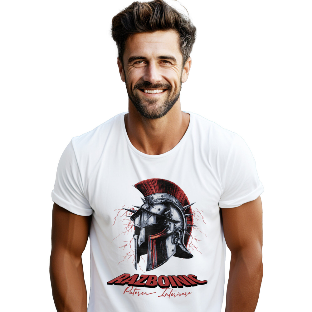 Tricou Femei, Barbati, Copii, Fata, Baiat, Unisex Personalizat Coif de războinic – Puterea Interioară și Mentalitatea de Luptător [1]