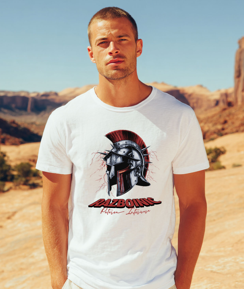 Tricou Femei, Barbati, Copii, Fata, Baiat, Unisex Personalizat Coif de războinic – Puterea Interioară și Mentalitatea de Luptător [2]