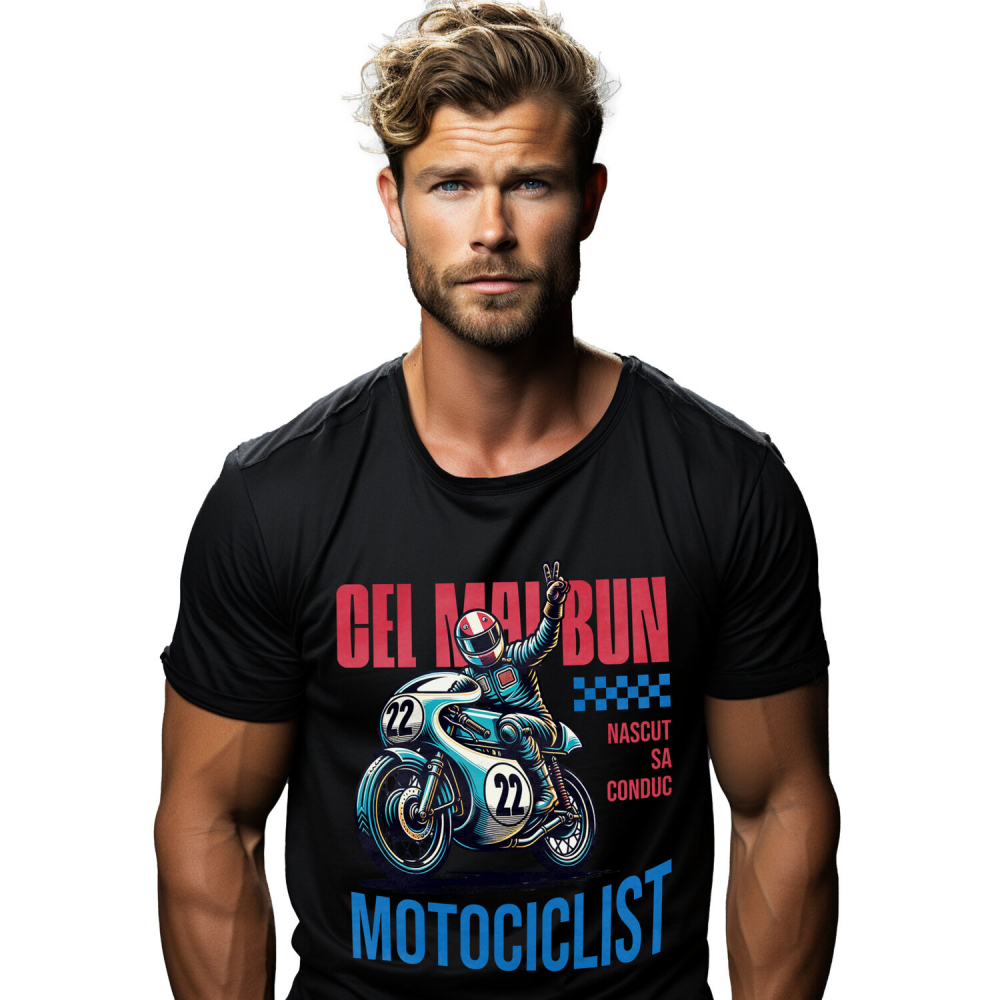 Tricou Femei, Barbati, Copii, Fata, Baiat, Unisex Personalizat Conducător Profesionist de Motocicletă – Curse, Sport și Pasiune [1]