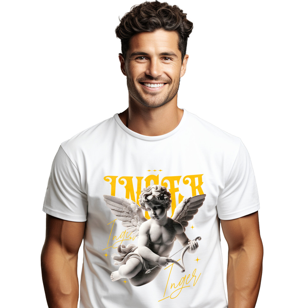 Tricou Femei, Barbati, Copii, Fata, Baiat, Unisex Personalizat Statuie Înger Cu Aripi - Cadou Personalizat Pentru Familie și Copii | Mesaj Motivațional [1]