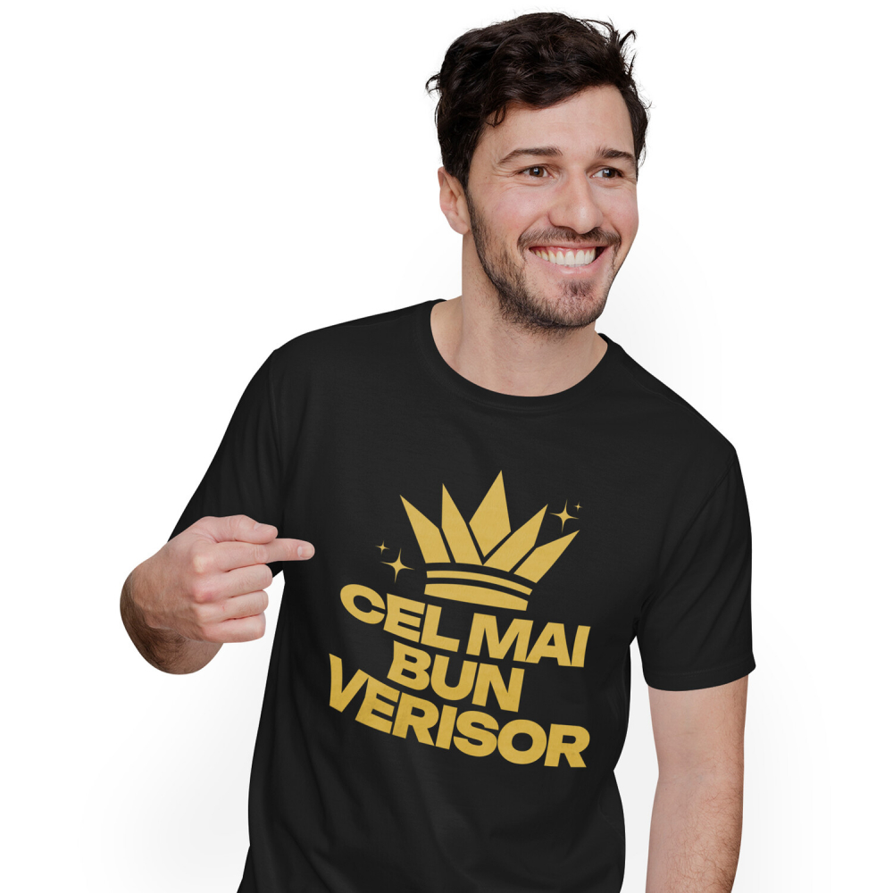 Tricou Femei, Barbati, Copii, Fata, Baiat, Unisex Personalizat „Coroană Regală Personalizată - Cel Mai Bun Verisor Cadou Haioasă Familie” [1]