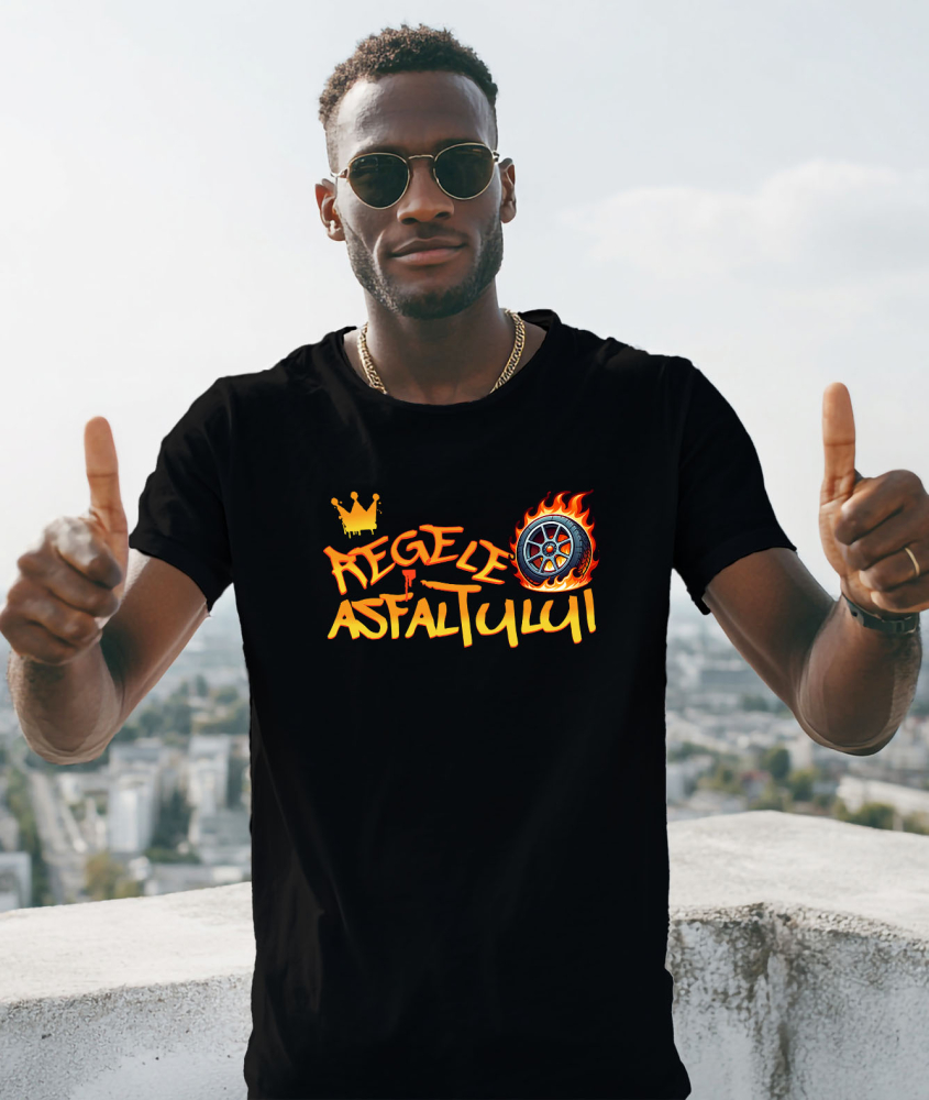 Tricou Femei, Barbati, Copii, Fata, Baiat, Unisex Personalizat Tricou Coroană Regală & Cauciuc în Flăcări – Cadou pentru Pasionații de Curse [2]