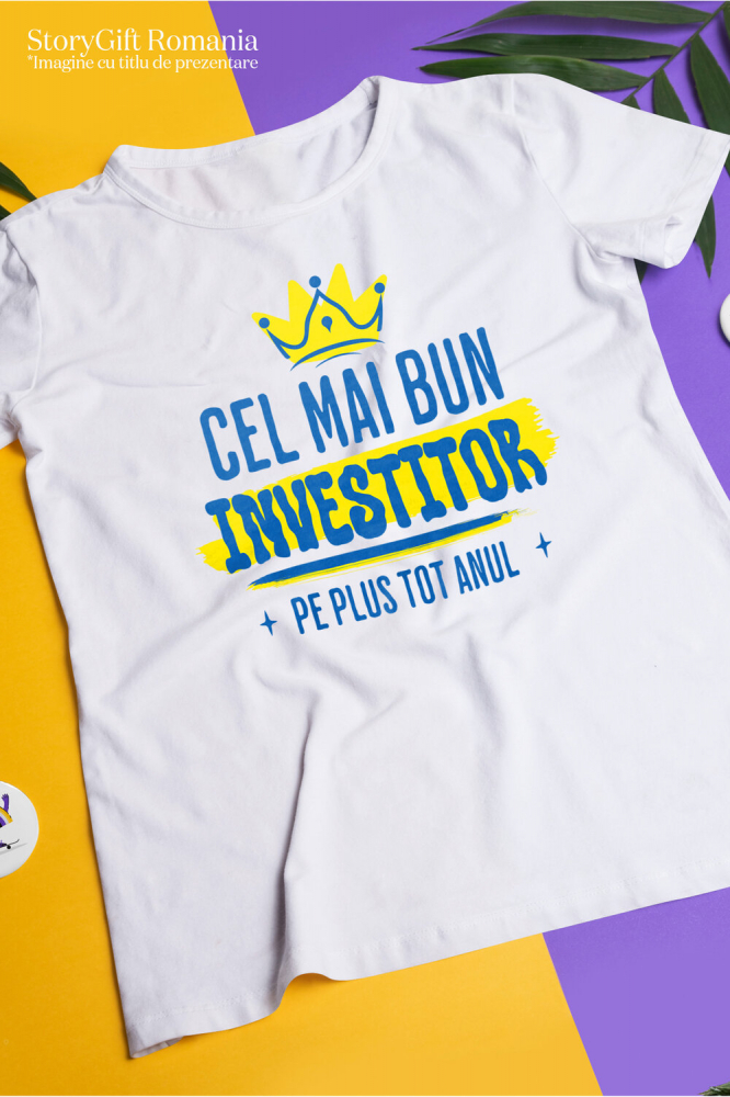 Tricou Femei, Barbati, Copii, Fata, Baiat, Unisex Personalizat Coroană Regală – Simbol al Investițiilor, Finanțelor și Succesului [3]